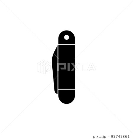 Multi knife line icon isolated on white background. Folding knife vector illustration. Multi knife line icon isolated on white background. Folding knife vector illustration. 95745361