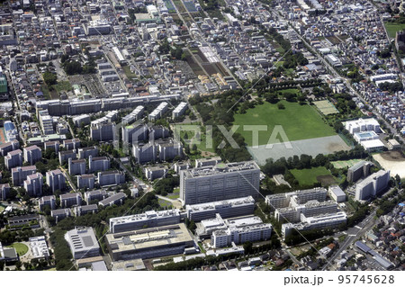 武蔵野中央公園付近を空撮 95745628