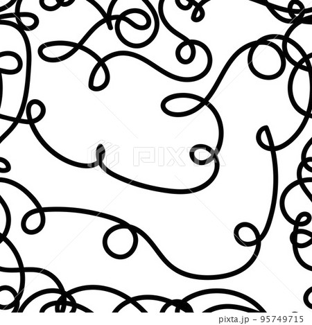Seamless messy monochrome pattern Seamless messy monochrome pattern 95749715