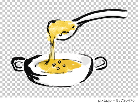 玉米濃湯手繪插畫 95750476