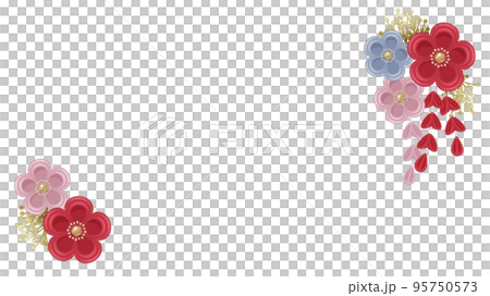 Plum Blossom Tsumami Craft Frame_16:9 95750573