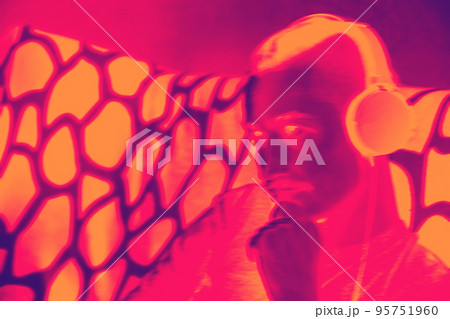 Man listens to music. headphones enjoy listening to modern music audiobook meditate relax do not feel stress relax at home Man listens to music. headphones enjoy listening to modern music audiobook meditate relax do not feel stress relax at home 95751960