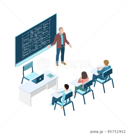 Isometric University Classroom Isometric University Classroom 95752952