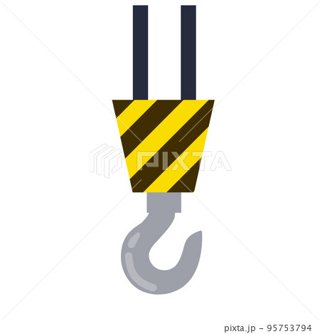Hook. Industrial crane. The lifting of the load 95753794