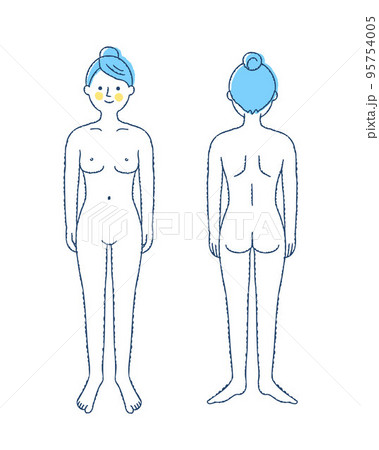 female outline front and back