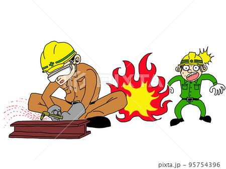 火の粉が飛んで火事になる 95754396