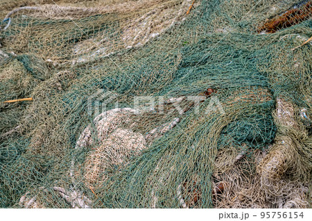 Fishing Nets And Floats Closeup Stock Photo, Picture and Royalty