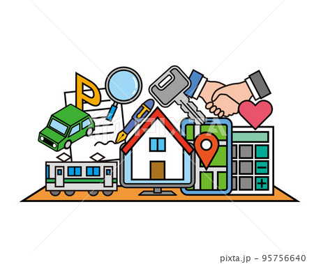 不動産の賃貸や売買のイメージ 不動産の賃貸や売買のイメージ 95756640