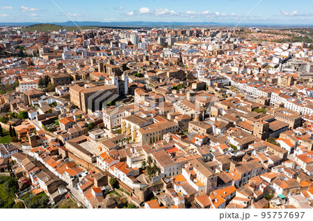 Aerial view of the city of Caceres 95757697