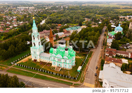 Trinity Church in Yaransk, Russia, aerial view 95757712