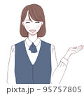 笑顔の受付女性 95757805