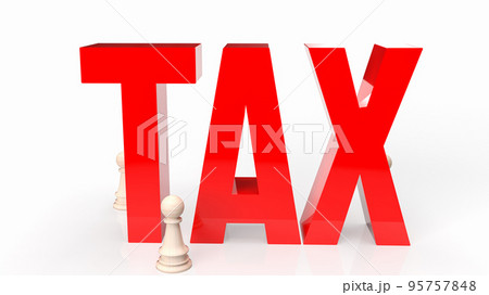 The red tax on white background for business concept 3d rendering The red tax on white background for business concept 3d rendering 95757848