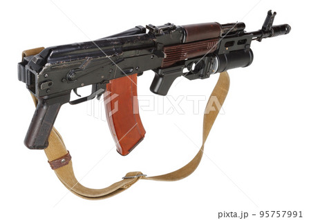 Kalashnikov AK 74 rifle with under-barrel grenade launcher Kalashnikov AK 74 rifle with under-barrel grenade launcher 95757991