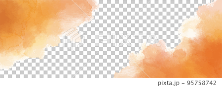 水彩テクスチャの背景素材　秋イメージ　横長 95758742
