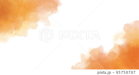 水彩テクスチャの背景素材　秋イメージ　横長 95758787