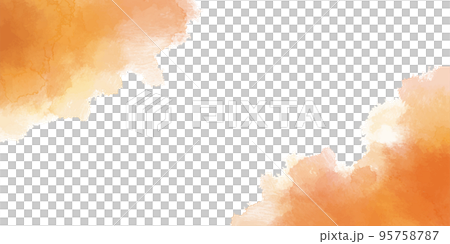 水彩テクスチャの背景素材　秋イメージ　横長 95758787
