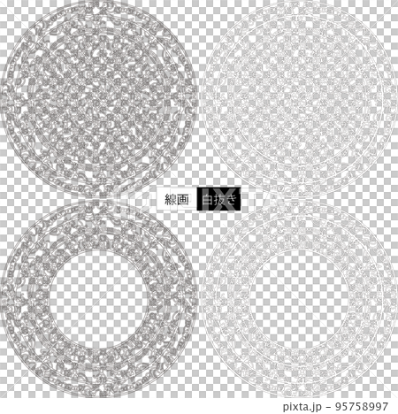 花の装飾文様 95758997