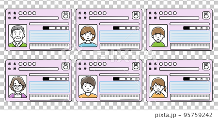 My number card illustration set of various ages and genders 95759242