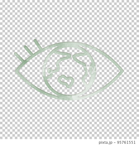 SDGs　13 気候変動に具体的な対策を　水彩画タッチ　デザインアイコン　優しい　エコロジー　シンボ 95761551