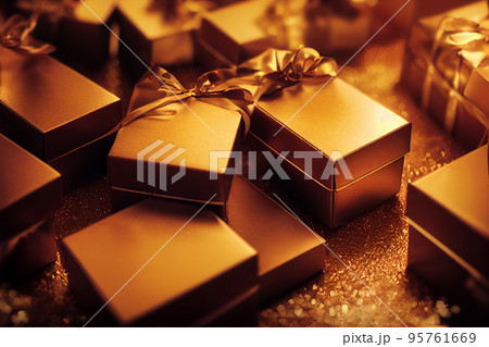 クリスマス イブ プレゼント サンタ 聖夜 ツリー パーティ 95761669