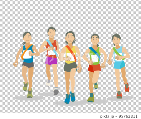 Runners running the Women's Ekiden Runners running the Women's Ekiden 95762811