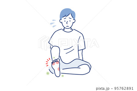 水虫の悩む男性 95762891