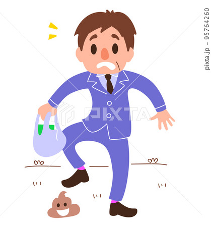 Businessman Walk On Poop Businessman Walk On Poop 95764260