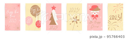Merry Christmas vertical greeting cards. Trendy minimal winter and new year holidays templates for social media stories, promo posts, postcards, banners and flyers. Merry Christmas vertical greeting cards. Trendy minimal winter and new year holidays templates for social media stories, promo posts, postcards, banners and flyers. 95766403