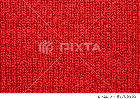 Red knitted cloth wool texture surface background Red knitted cloth wool texture surface background 95766865