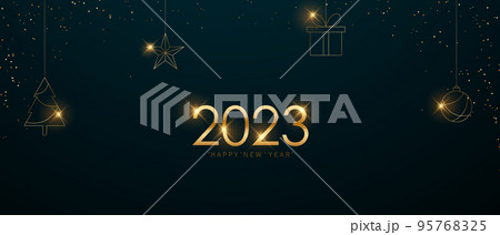 happy new year 2023 background design with glittering stars modern vector illustration happy new year 2023 background design with glittering stars modern vector illustration 95768325