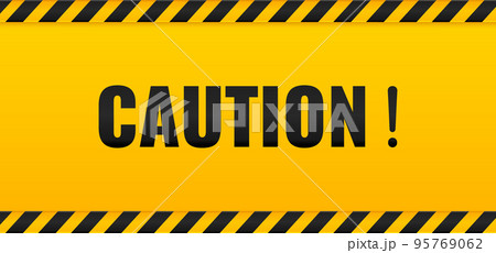 Caution tape. Caution yellow warning lines isolated on white Caution tape. Caution yellow warning lines isolated on white 95769062
