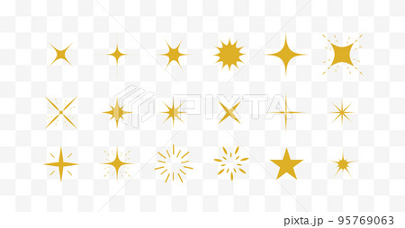 Sparks and stars. Set of gold stars and sparkles isolated. Sparkles symbols. Sparks and stars. Set of gold stars and sparkles isolated. Sparkles symbols. 95769063