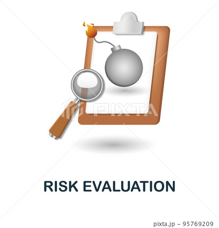 Risk Evaluation icon. 3d illustration from insurance collection. Creative Risk Evaluation 3d icon for web design, templates, infographics and more 95769209