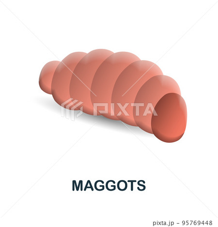 Maggots icon. 3d illustration from fishing collection. Creative Maggots 3d icon for web design, templates, infographics and more 95769448