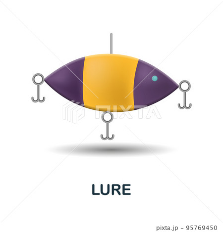 Lure icon. 3d illustration from fishing collection. Creative Lure 3d icon for web design, templates, infographics and more 95769450