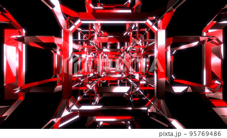 クリスタル 宝石 VJ 四角 赤 [別Verあり] 95769486