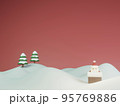 サンタクロース　テンプレート　クリスマス　3D 95769886