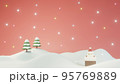 サンタクロース　テンプレート　クリスマス　3D 95769889
