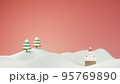 サンタクロース　テンプレート　クリスマス　3D 95769890