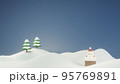 サンタクロース　テンプレート　クリスマス　3D 95769891