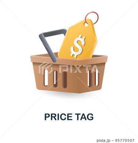 Price Tag icon. 3d illustration from black friday collection. Creative Price Tag 3d icon for web design, templates, infographics and more 95770507
