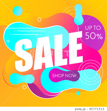 Colorful sale banners template with vibrant...のイラスト素材 [95771513] - PIXTA