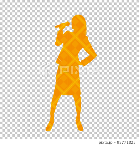 女上班族唱歌一首歌的插圖圖像檢查模式 95771823