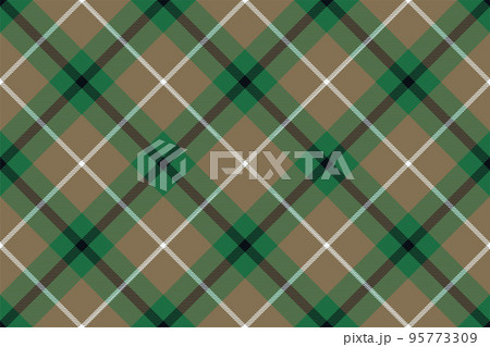 Tartan plaid background, diagonal check seamless pattern. Vector fabric texture for textile print, wrapping paper, gift card, wallpaper. 95773309