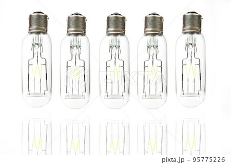 five lamp on a white background. electricity. 95775226