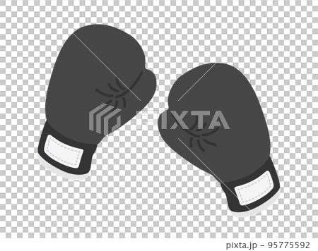 illustration of black boxing gloves illustration of black boxing gloves 95775592