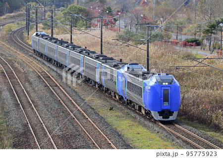 千歳線　沼ノ端－植苗　JR北海道　キハ281系　キハ281-901（函館）　スーパー北斗 95775923