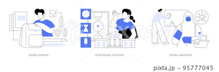 School life abstract concept vector illustrations. 95777045