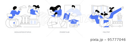 School environment abstract concept vector illustrations. 95777046