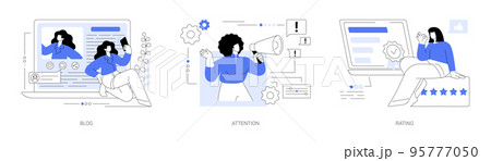 Promotion abstract concept vector illustrations. 95777050